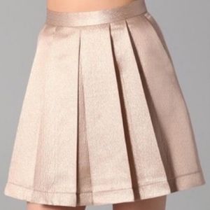 NWT - Club Monaco Gold Pleated Skirt